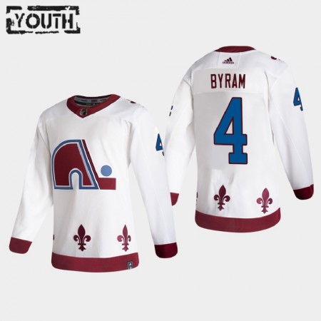 Colorado Avalanche Bowen Byram 4 2020-21 Reverse Retro Authentic Shirt - Kinderen